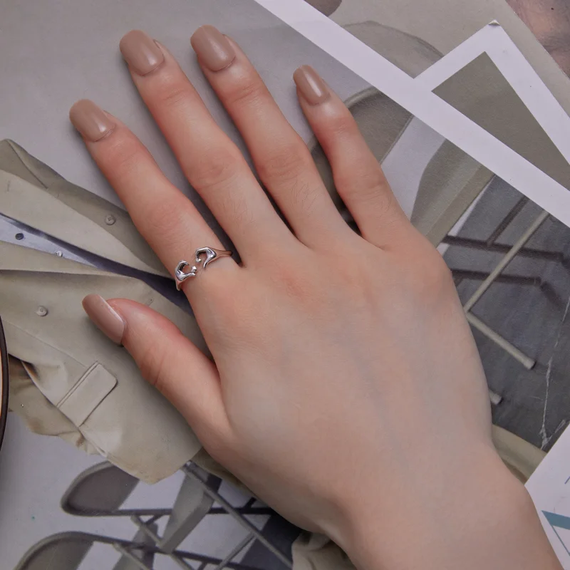 (imagem para) Anéis Abertos de Promessa Estilo Pandora para Casais - SCR902 - Visualizar 5