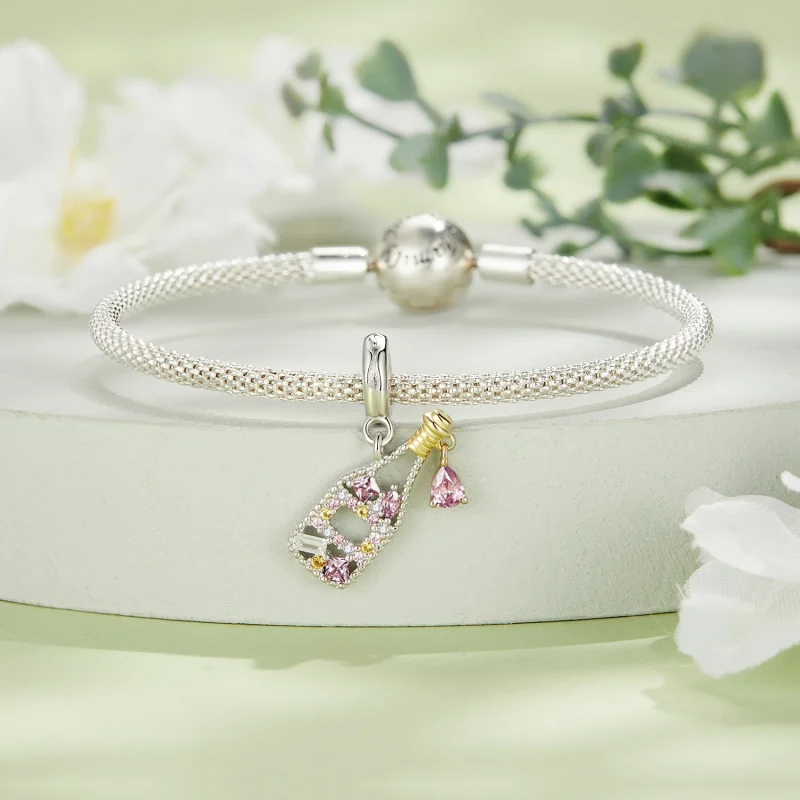 (imagem para) Brinco Pandora Style Champagne - BSC863 - Visualizar 3