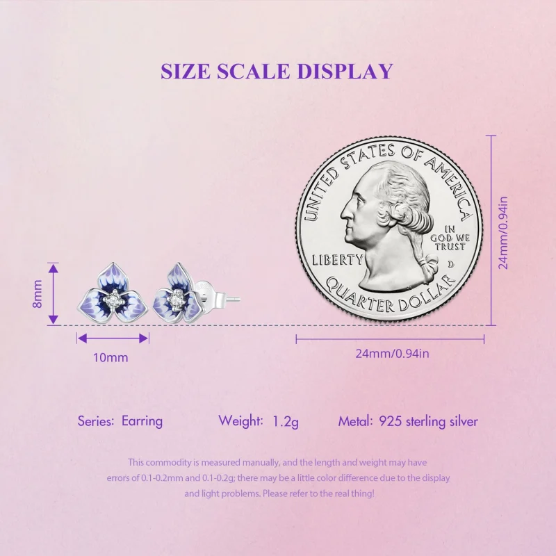 (imagem para) Brincos Estilo Pandora com Amor-Perfeito - BSE860 - Visualizar 8