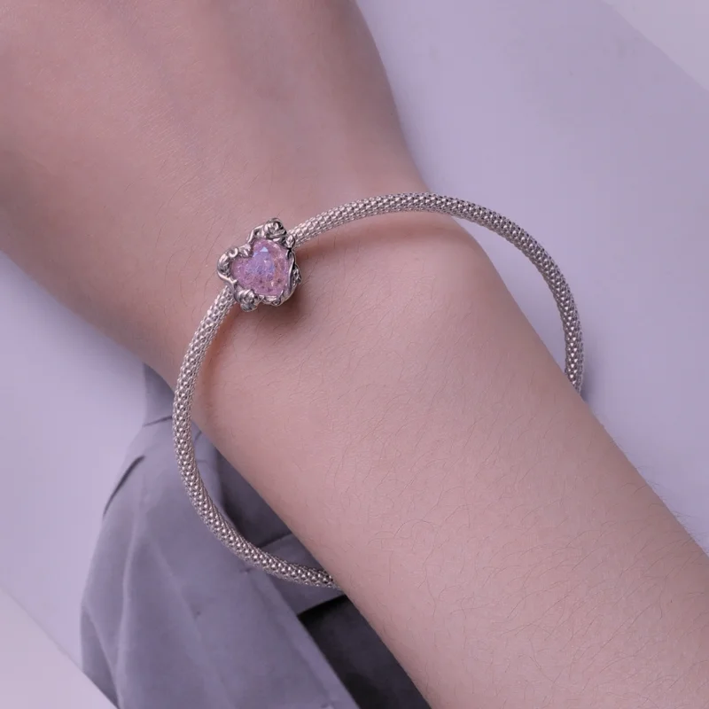 (imagem para) Charm Coração de Amor Estilo Pandora - BSC836 - Visualizar 6