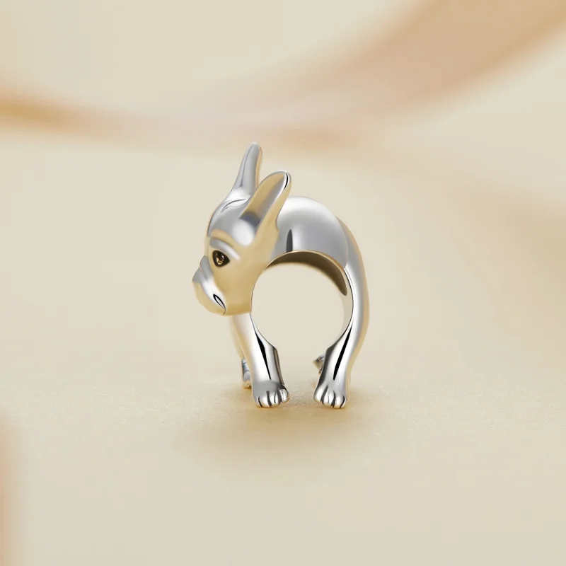 (imagem para) Charm de Buldogue Estilo Pandora - BSC796 - Visualizar 3