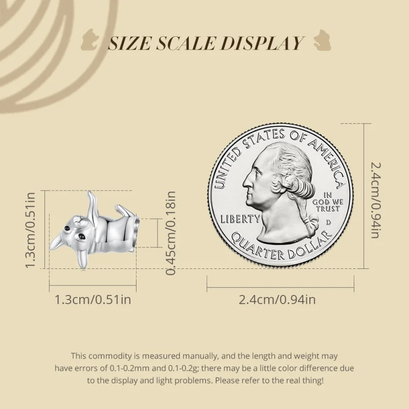 (imagem para) Charm de Buldogue Estilo Pandora - BSC796 - Visualizar 5