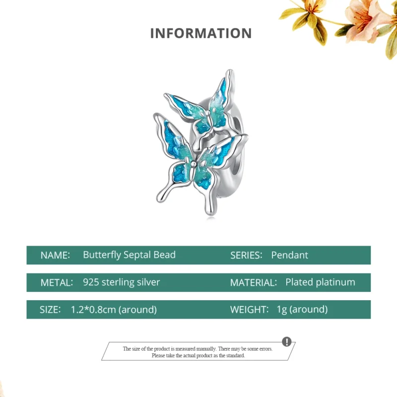 (imagem para) Charm Separador Borboleta Estilo Pandora - BSC789 - Visualizar 6