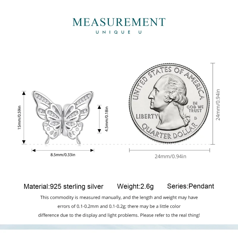 (imagem para) Charm Separador Borboletas Estilo Pandora - BSC823 - Visualizar 5