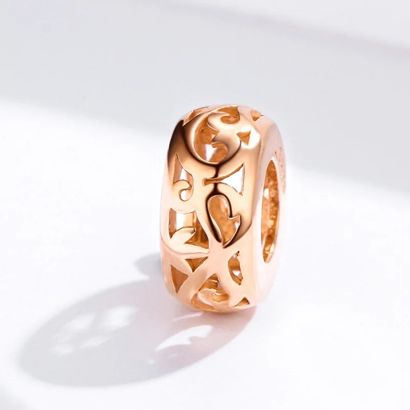 (imagem para) Charm Separador Estilo Pandora Ouro Rosa - SCC716-C - Visualizar 3