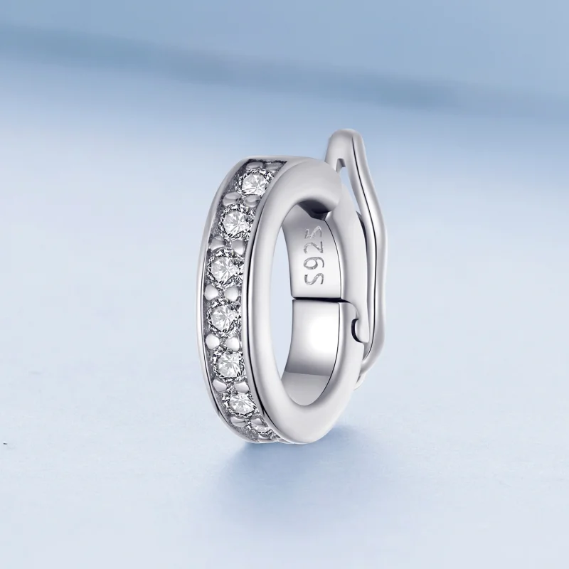 (imagem para) Charm Separador Pandora Style Cristal Brilhante Transparente - BSC886 - Visualizar 2