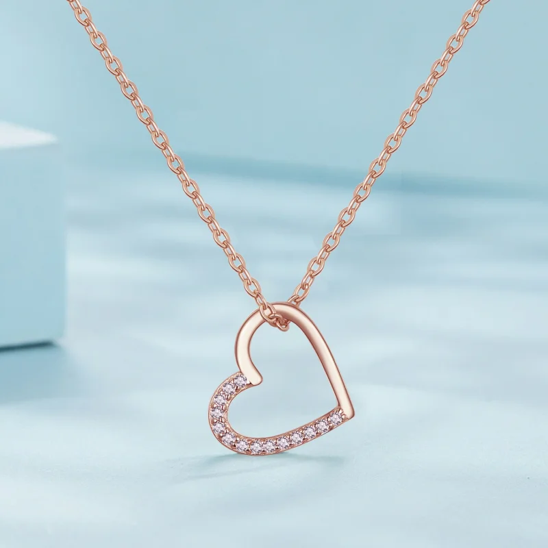 (imagem para) Colar Coração Estilo Pandora Rose Gold - SCN347-C - Visualizar 2