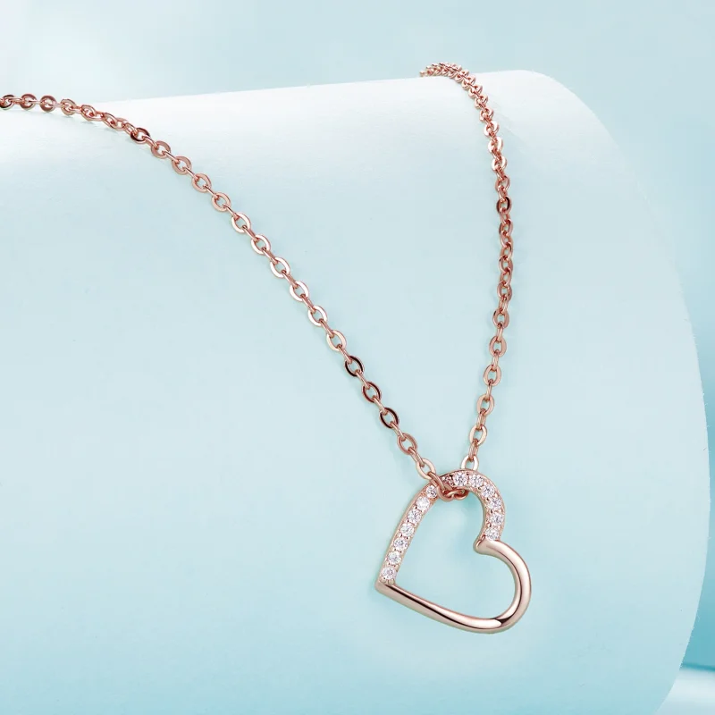 (imagem para) Colar Coração Estilo Pandora Rose Gold - SCN347-C - Visualizar 3