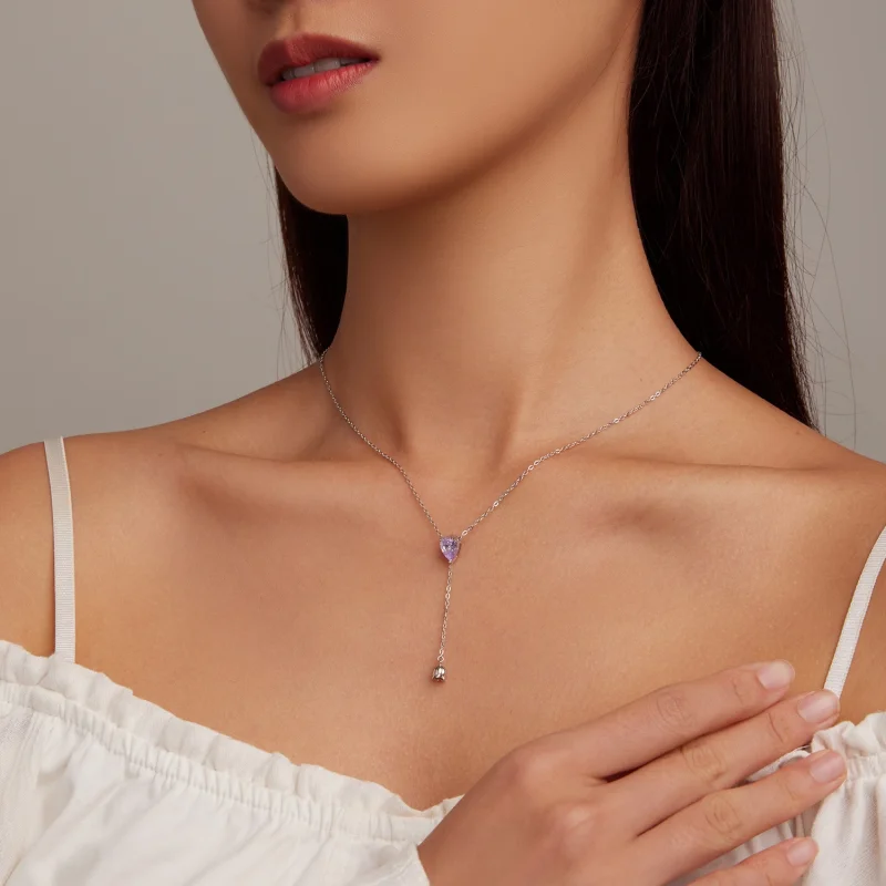 (imagem para) Colar de Ametista Estilo Pandora - BSN271 - Visualizar 6