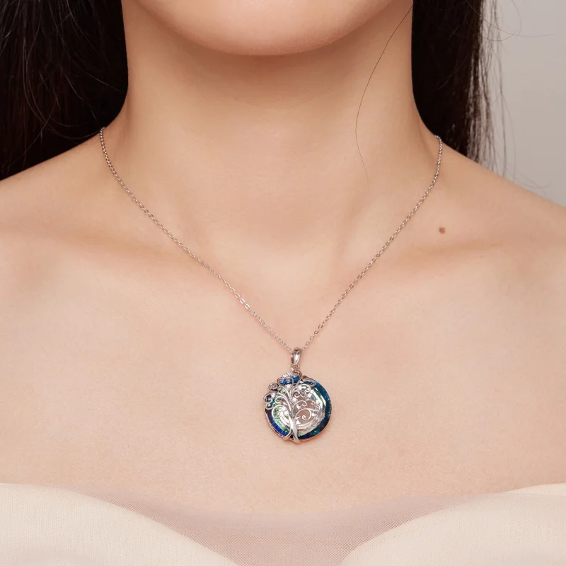 (imagem para) Colar Familiar em Círculo Estilo Pandora - BSN315 - Visualizar 9