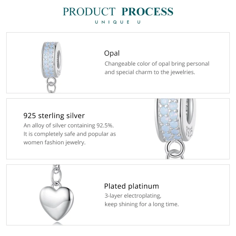 (imagem para) Corrente de Segurança Coração em Prata Estilo Pandora - BSC795 - Visualizar 6
