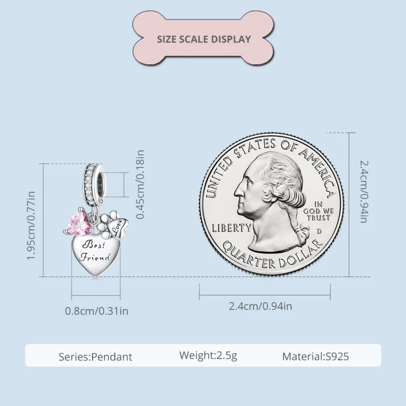 (imagem para) Pandora Style Forever Friends Dangle - SCC2436 - Visualizar 6