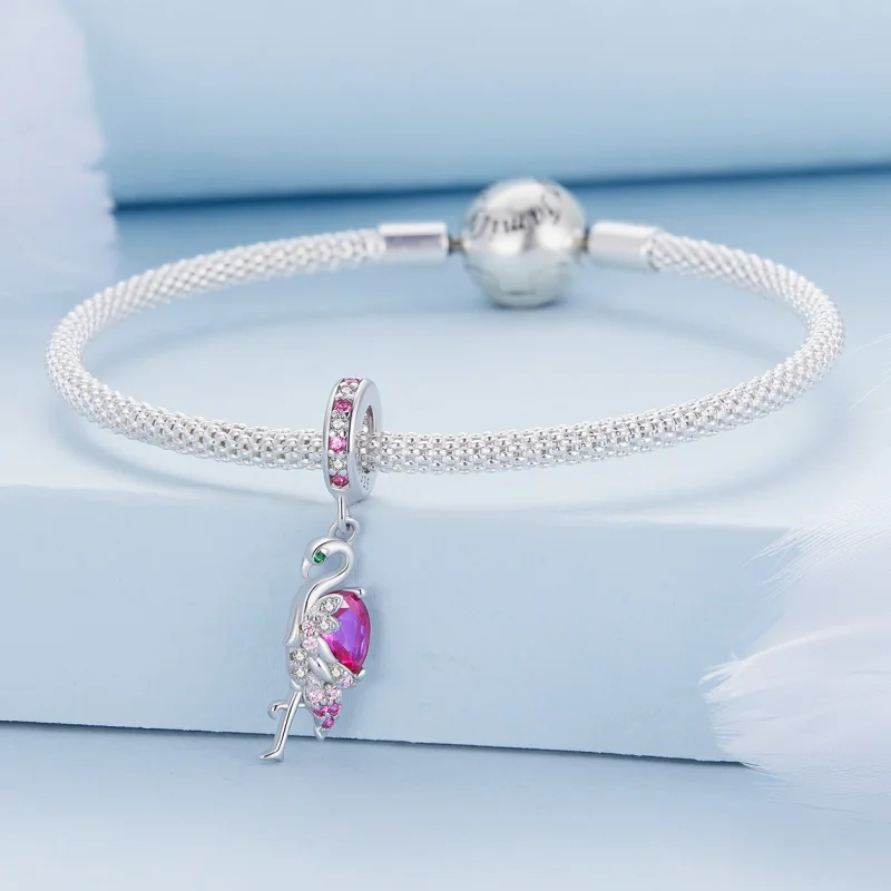 (imagem para) Pingente Estilo Pandora Flamingo com Argola - BSC833 - Visualizar 3