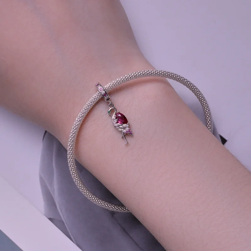 (imagem para) Pingente Estilo Pandora Flamingo com Argola - BSC833 - Visualizar 5