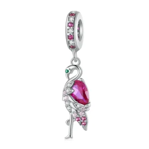(imagem para) Pingente Estilo Pandora Flamingo com Argola - BSC833