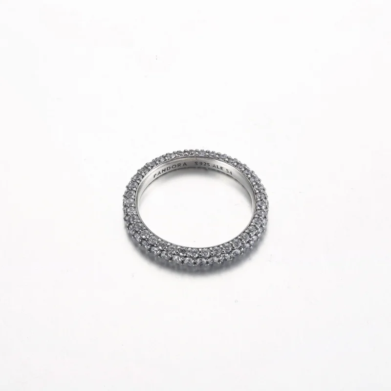 (imagem para) Anel Pandora Timeless Pavé de Fileira Única - 192627C01 - Visualizar 3