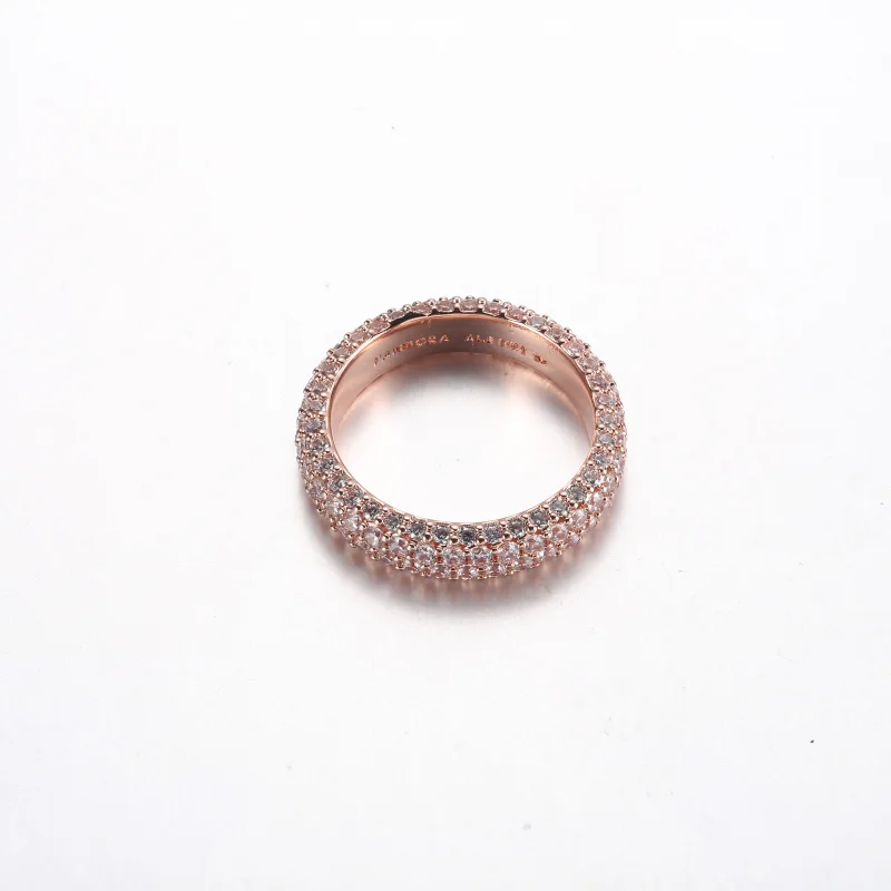 (imagem para) Anel Pandora Timeless Pavé Dupla Fileira - 182629C01 - Visualizar 3