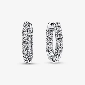 (imagem para) Brincos Argola Pandora Timeless Pavé de Fileira Única - 292624C01