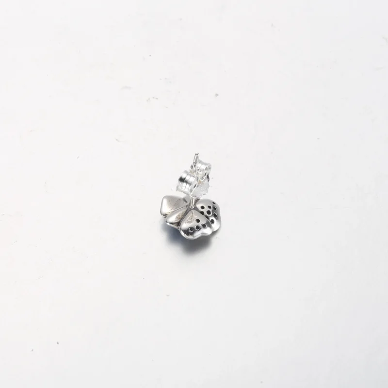 (imagem para) Brincos de Argola com Flor Amor-Perfeito Azul Pandora - 290781C01 - Visualizar 4