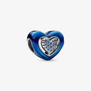(imagem para) Charm Coração Giratório Azul Pandora - 792750C01