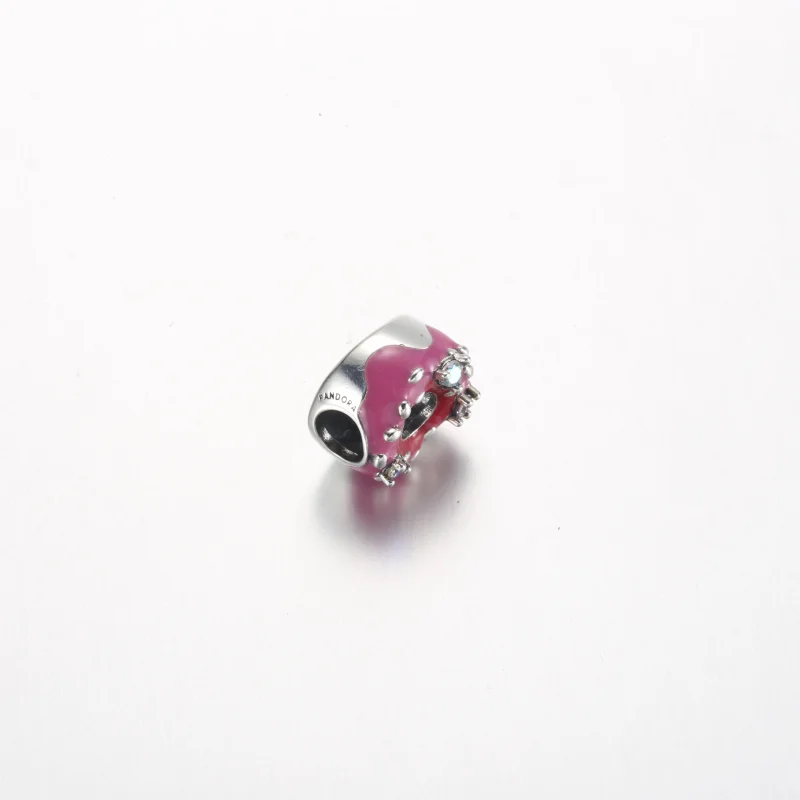 (imagem para) Charm de Donut Pandora em prata esterlina - 792596C01 - Visualizar 3