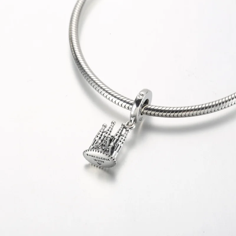 (imagem para) Charm de Pingente Monumento de Barcelona Pandora - 792709C01 - Visualizar 4