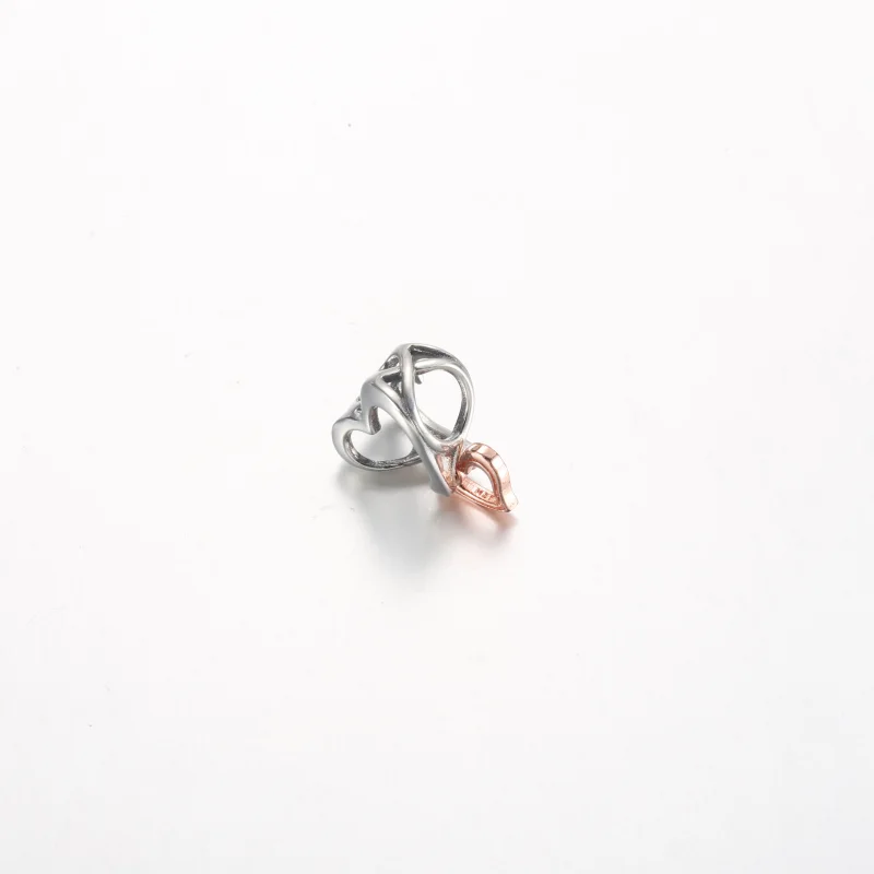 (imagem para) Charm Pandora Coração Infinito Vazado em Dois Tons - 782642C00 - Visualizar 3