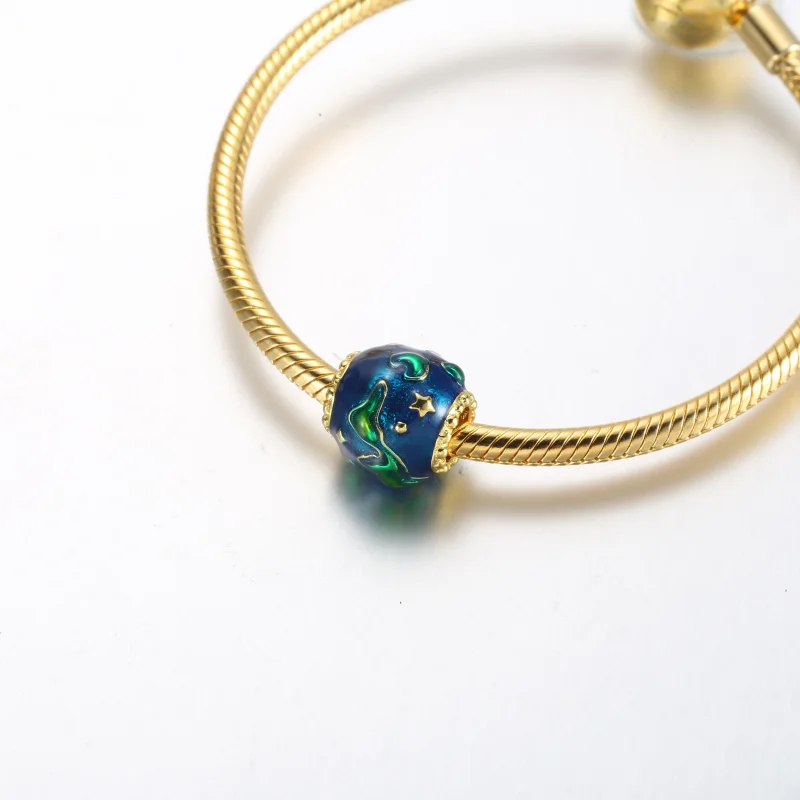 (imagem para) Charm Pandora Earth banhado a ouro 14k - 762431C01 - Visualizar 5