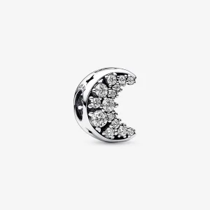 Charm Pandora Lua Crescente Cintilante - 792768C01 (imagem para) Charm Pandora Lua Crescente Cintilante - 792768C01