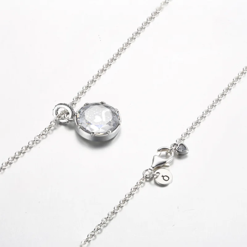 (imagem para) Colar com pingente Pandora I love u em prata esterlina - 392599C01 - Visualizar 5