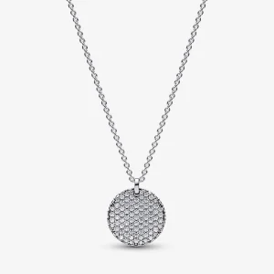 (imagem para) Colar com Pingente Redondo Pandora Timeless Pavé - 392632C01-45