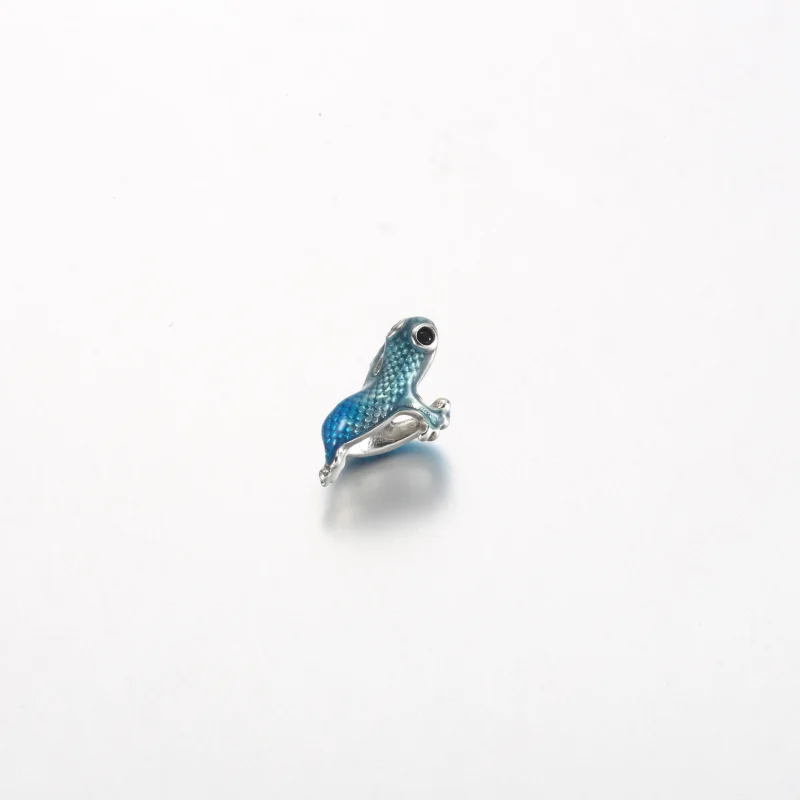 (imagem para) Pandora Charm de Lagartixa Azul Metálico - 792701C01 - Visualizar 3
