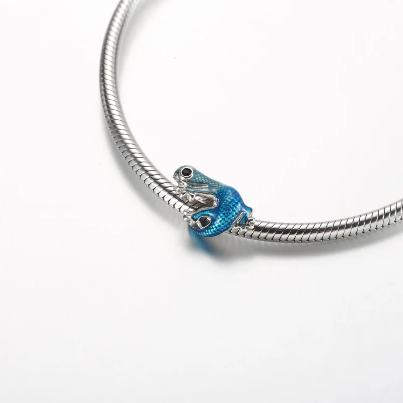 (imagem para) Pandora Charm de Lagartixa Azul Metálico - 792701C01 - Visualizar 5