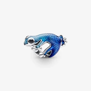 (imagem para) Pandora Charm de Lagartixa Azul Metálico - 792701C01