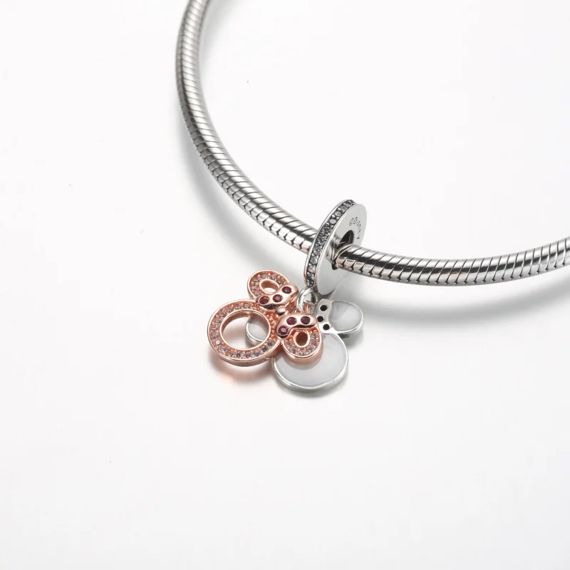 (imagem para) Pandora Disney Minnie Mouse Silhueta Duplo Pingente Duplo - 782615C01 - Visualizar 4