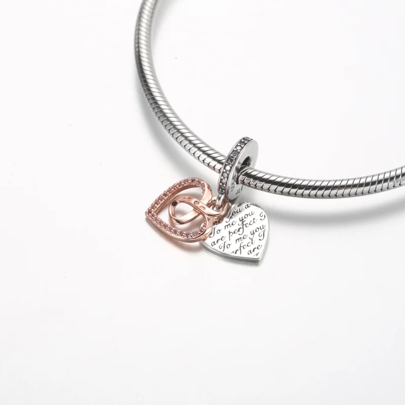 (imagem para) Pandora Pingente Duplo Coração Infinito Duas Cores - 782641C01 - Visualizar 4