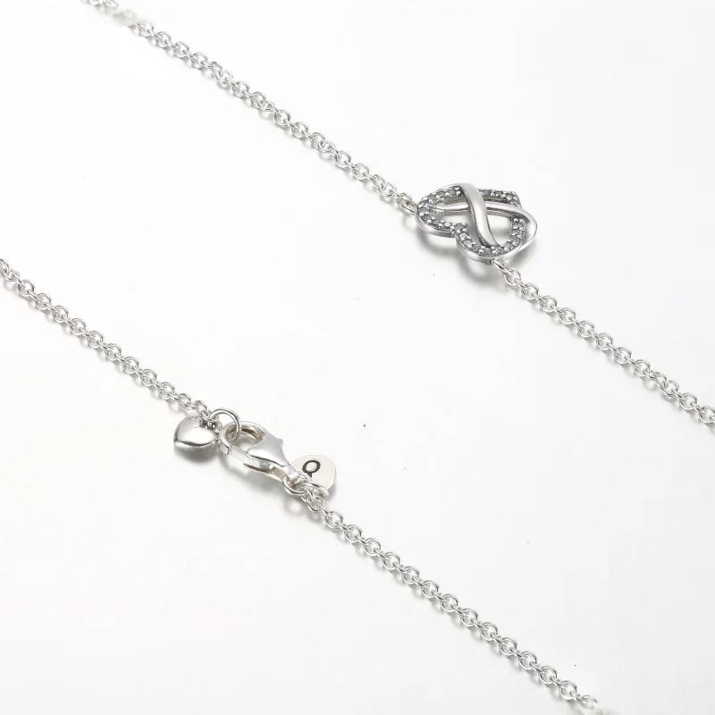 (imagem para) Pandora Sparkling Infinity Heart Collier Colar - 392666C01-50 - Visualizar 5