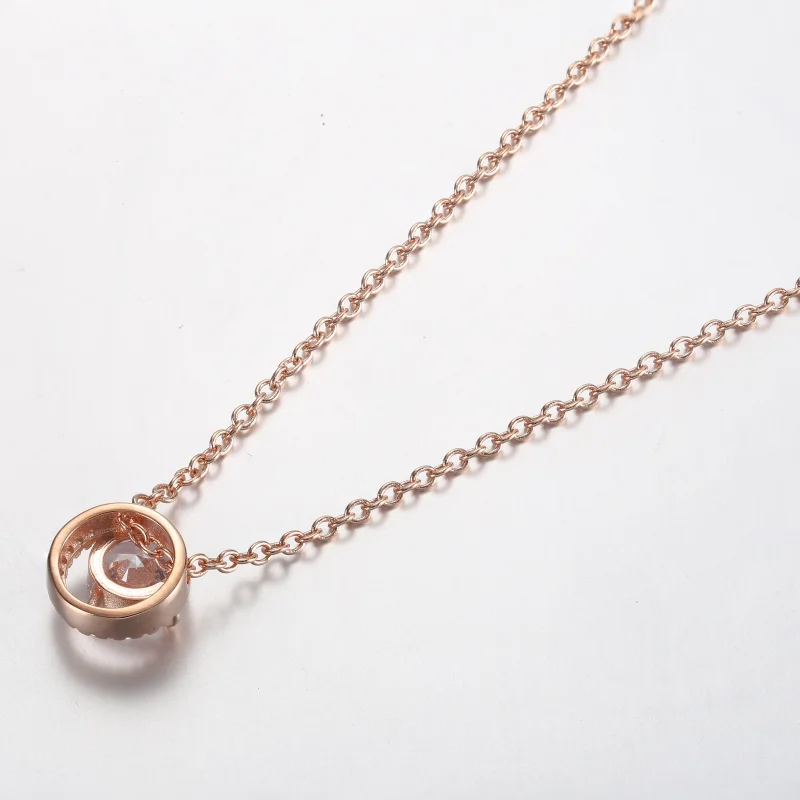 (imagem para) Pandora Sparkling Round Halo Pendant Collier Necklace - 361174C02-45 - Visualizar 3