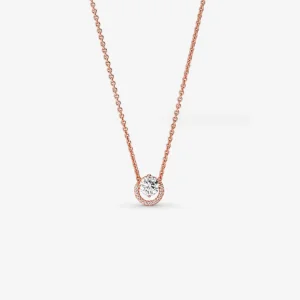 Pandora Sparkling Round Halo Pendant Collier Necklace - 361174C02-45 (imagem para) Pandora Sparkling Round Halo Pendant Collier Necklace - 361174C02-45