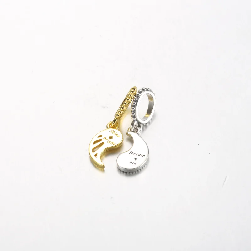 (imagem para) Pingente Duplo Divisível Sol e Lua Duas Cores - 762678C01 - Visualizar 3