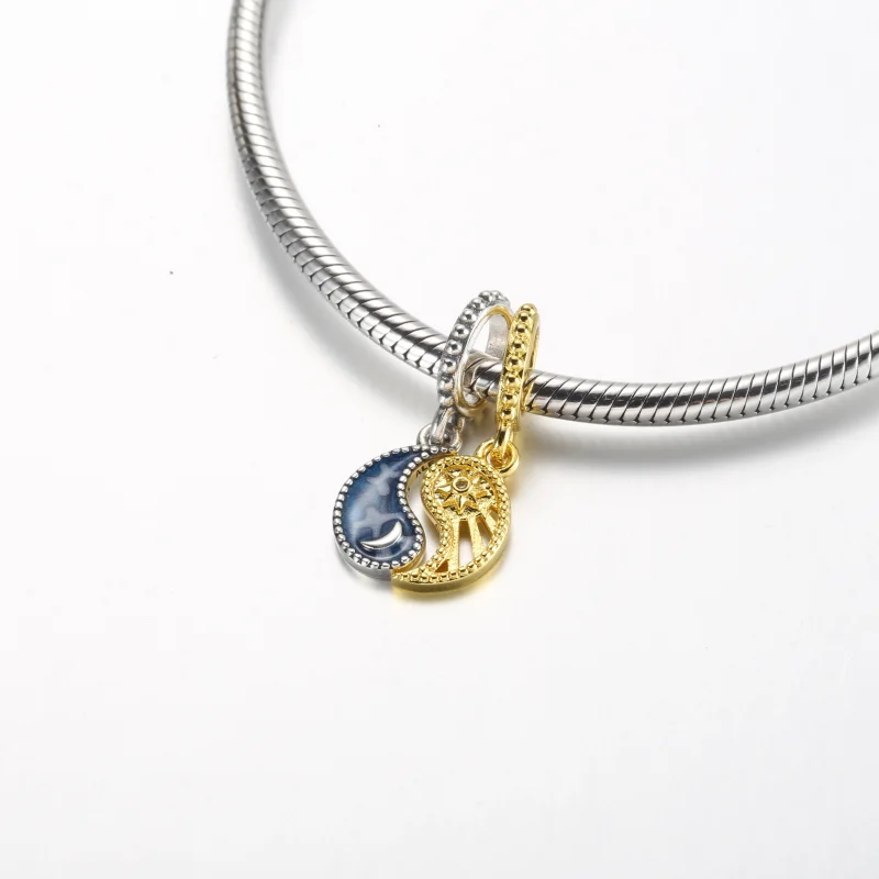 (imagem para) Pingente Duplo Divisível Sol e Lua Duas Cores - 762678C01 - Visualizar 4