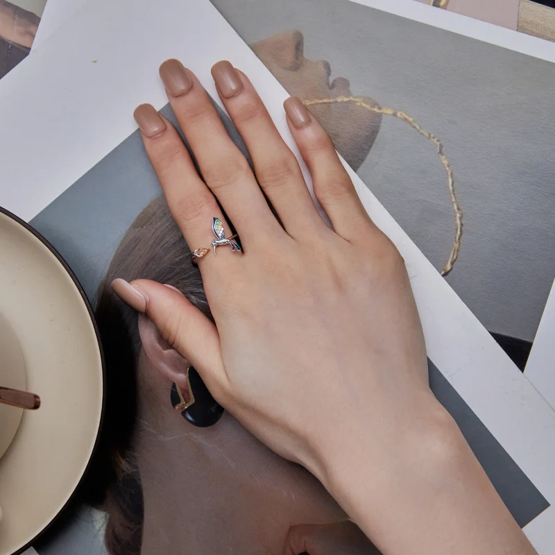 (imagem para) Anel Aberto Beija-Flor Estilo Pandora - BSR391 - Visualizar 6