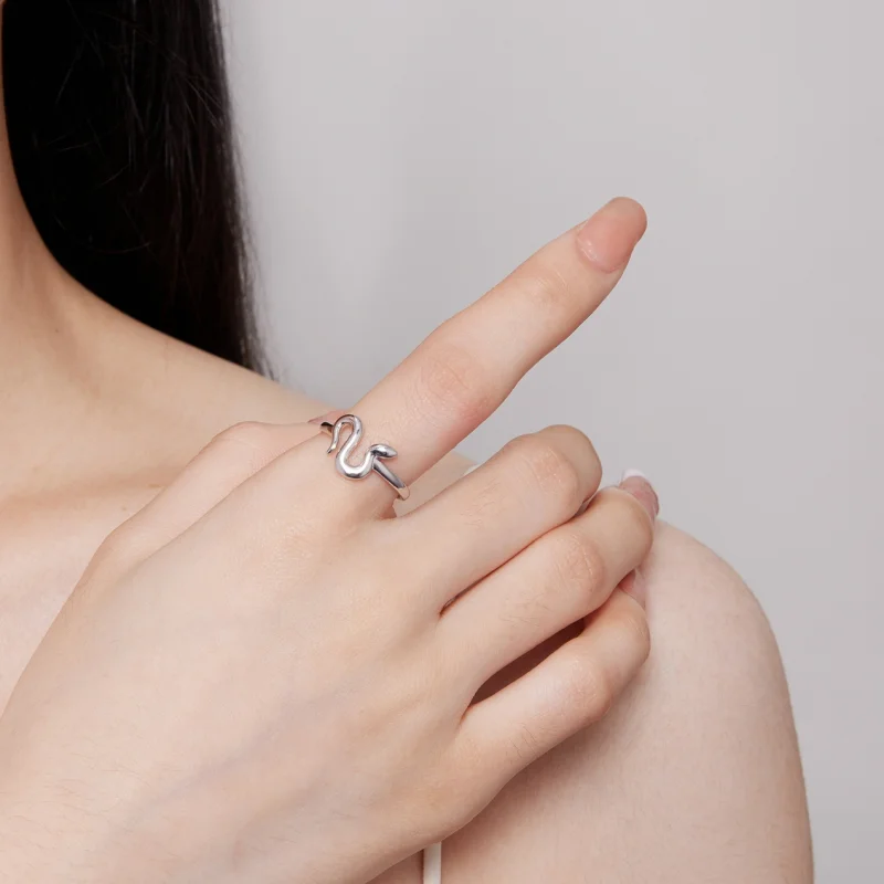 (imagem para) Anel Aberto Cobra Estilo Pandora - SCR926 - Visualizar 6