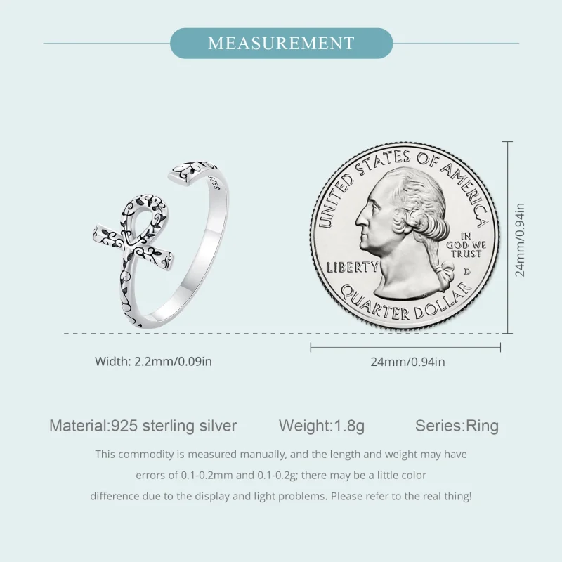 (imagem para) Anel Aberto Cruz Ankh Estilo Pandora - SCR972-E - Visualizar 5