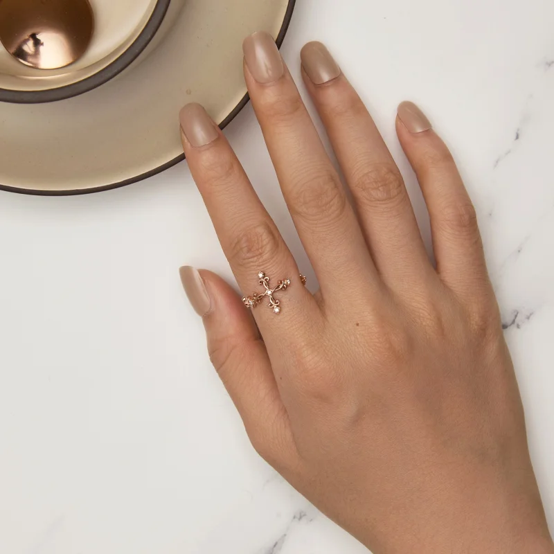 (imagem para) Anel Aberto Cruz Prata Estilo Pandora - BSR041-C - Visualizar 5