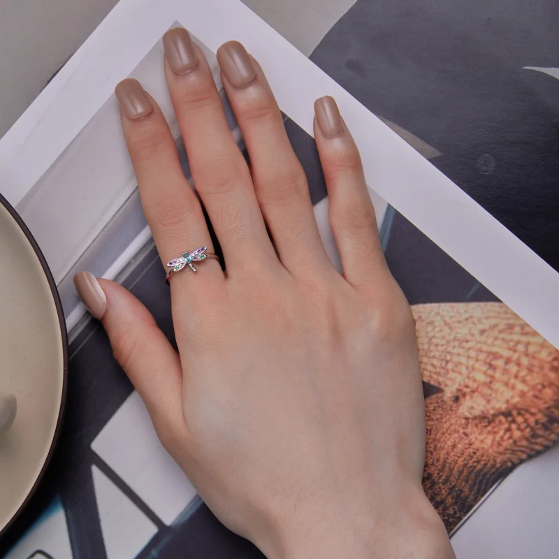 (imagem para) Anel Aberto de Libélula Estilo Pandora - BSR384 - Visualizar 5