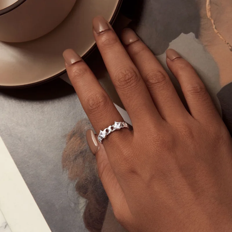 (imagem para) Anel Aberto Estilo Pandora com Corrente - SCR977-E - Visualizar 5