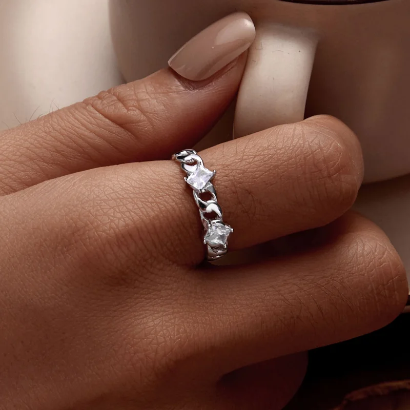 (imagem para) Anel Aberto Estilo Pandora com Corrente - SCR977-E - Visualizar 6