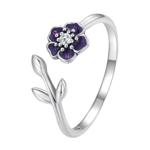 (imagem para) Anel Aberto Estilo Pandora Flor - BSR394