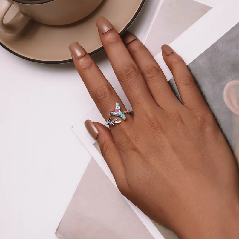 (imagem para) Anel Aberto Estilo Pandora Martim-Pescador - BSR483-E - Visualizar 4